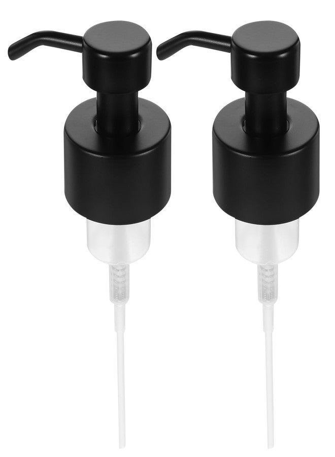 JECOMPRIS 2pcs Foam Soap Dispenser Shampoo Bottle Pump Head Lotion Dispenser Pump Bottle Dispenser s Dish Soap Dispenser Oils Lotion Liquid Black Stainless Steel - Image 1